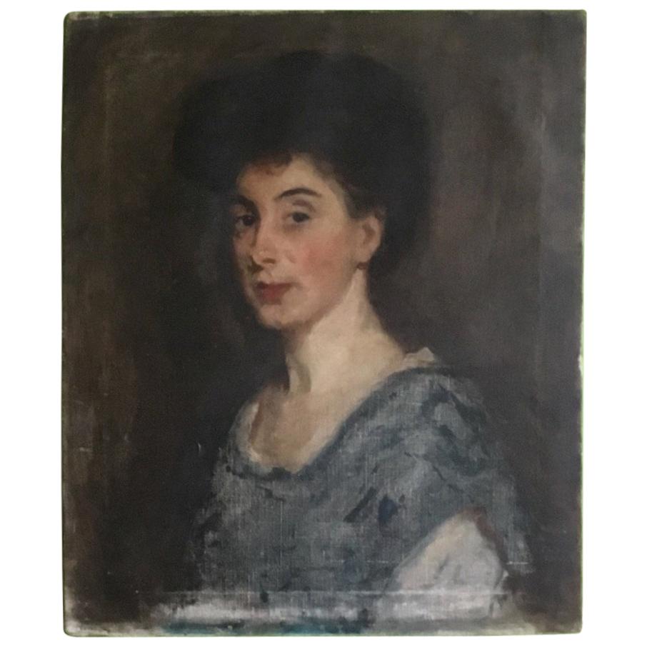 Early 20th Century, Oil On Canvas Portrait by Campbell Lindsay Smith
