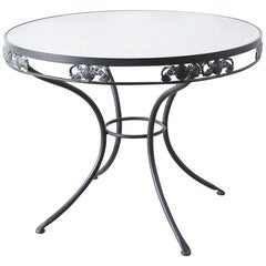 Neoclassical Style Round Cast Iron Garden Patio Table