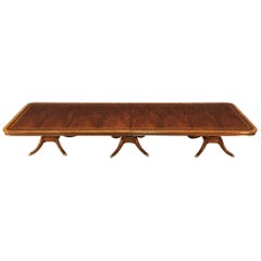 Custom Large 16 ft. Mahogany Banquet Dining Table by Leighton Hall