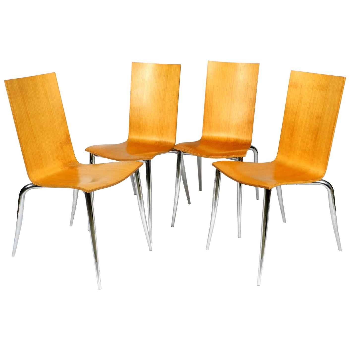 Set of 4 Olly Tango Chairs by Philippe Starck for Driade Aleph 