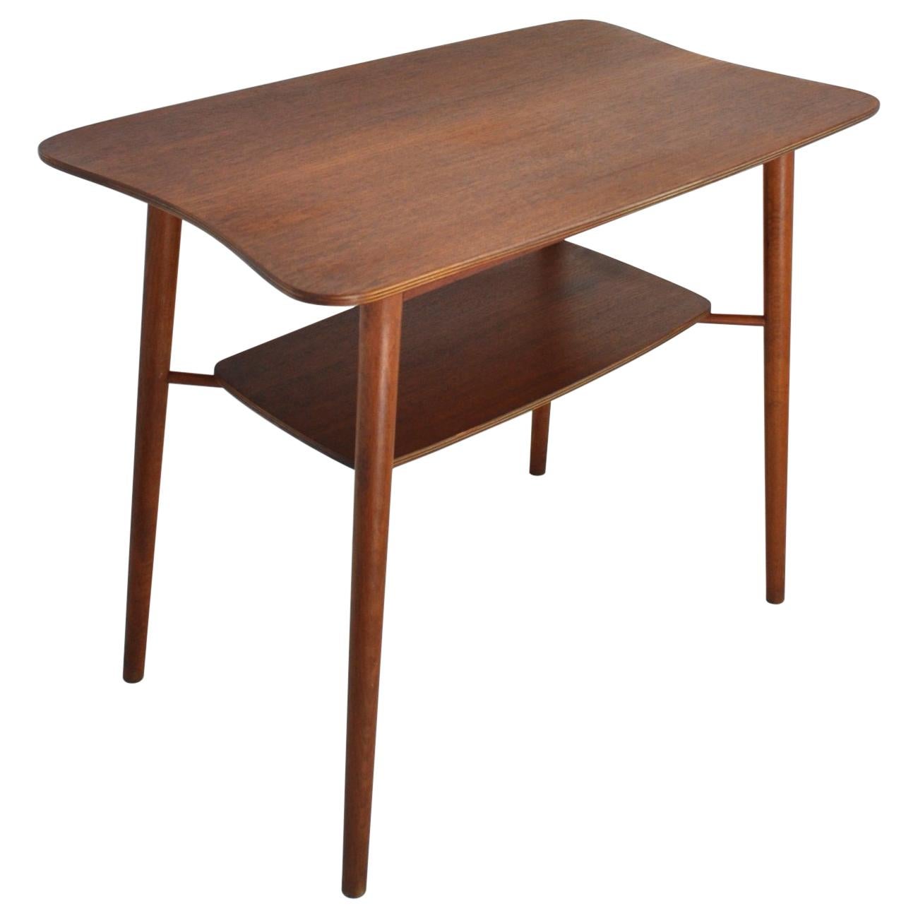 Midcentury Occasional Teak Side Table with a Organic Shape, 1960s