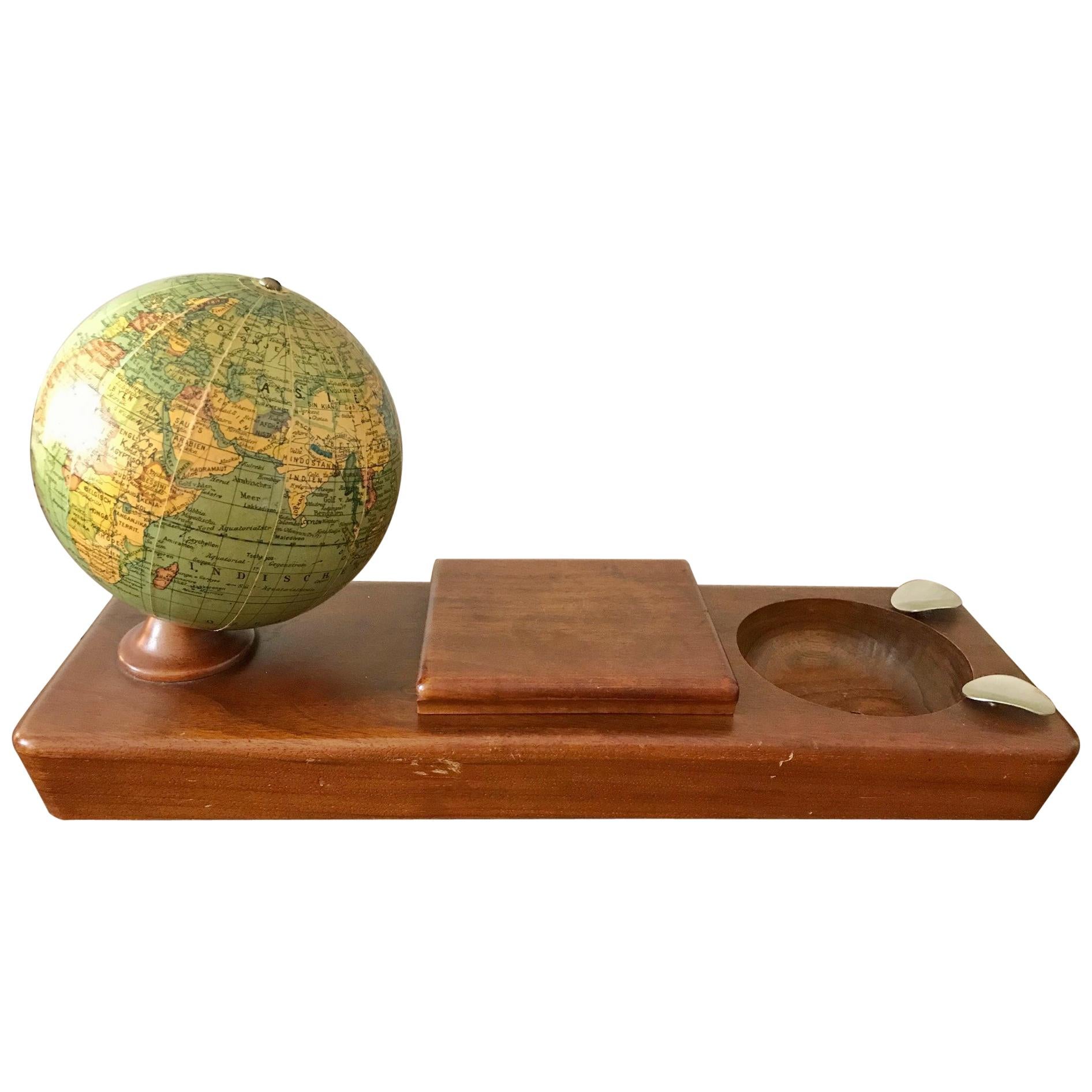 Desk Set with a Columbus Globe by Paul Oestergaard, circa 1950 For Sale