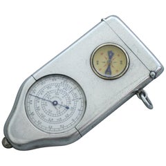 George V Silver Combination Opisometer, Vesta Case and Compass