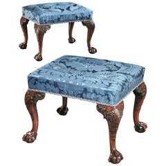 Pair of George III Mahogany Stools