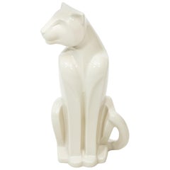 Art Deco Style Haeger Ceramic Panther Sculpture