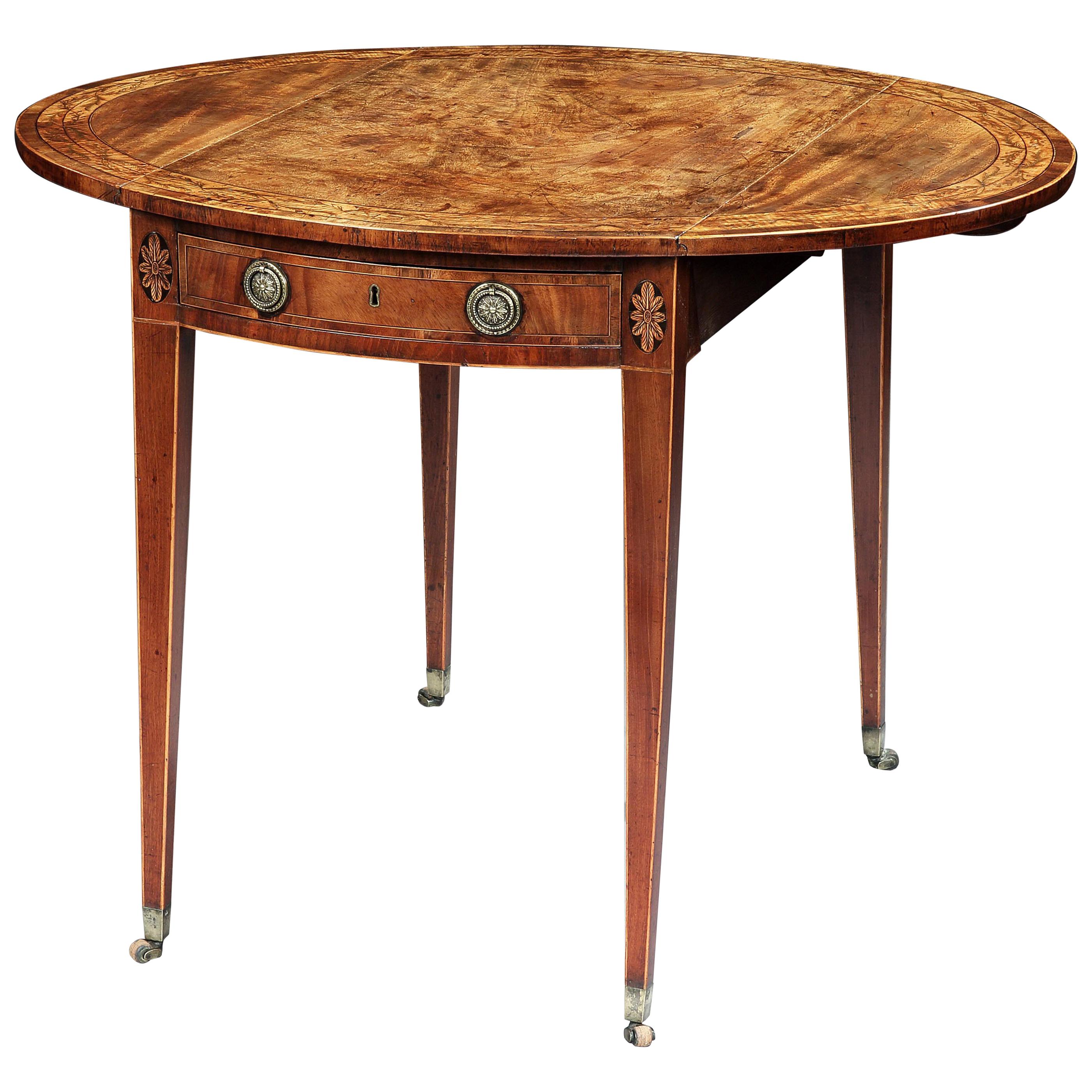 George III Oval Pembroke Table For Sale