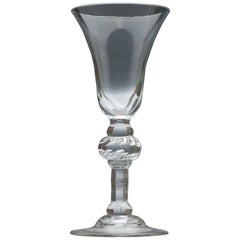 Georgian Baluster Stem Glass Goblet, circa 1730
