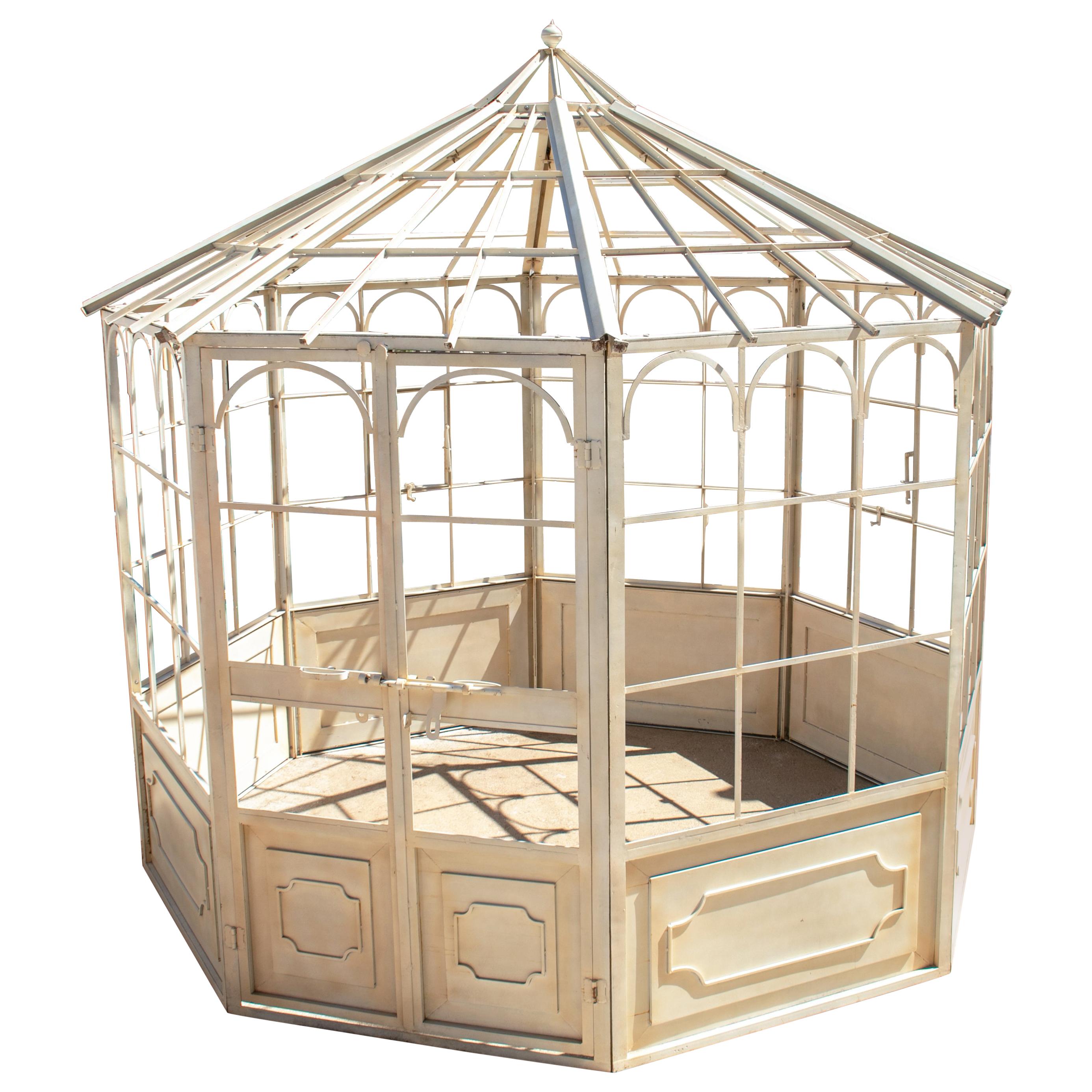 French Style Octagonal Iron Greenhouse with Door and Windows