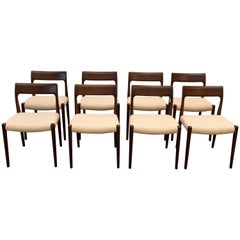 Niels Moller No. 77 Rosewood Set Chairs, Modern Scandinavia, 1970