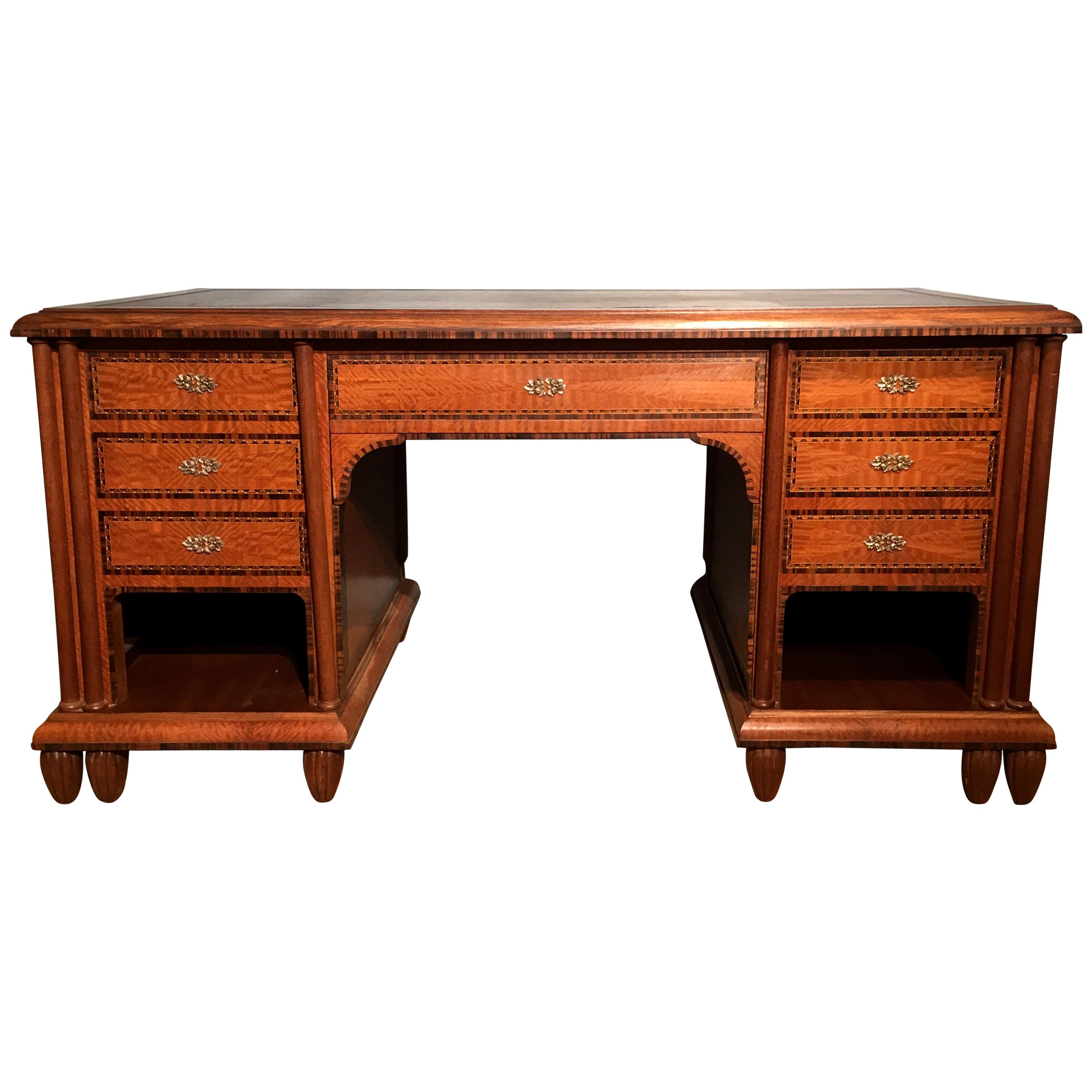 Art Deco Pedestal Desk