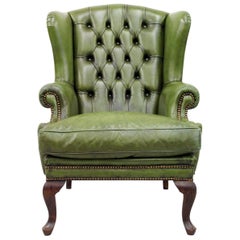 Antique Chesterfield Armchair Wing Chair