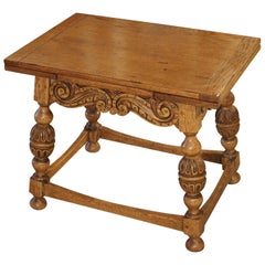 Small Jacobean Style Side Table with Extending Leaves