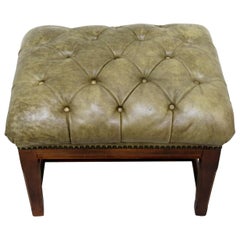 Chesterfield Stool Vintage Chair Club Leather Couch Vintage