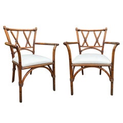 Pair of English Elm Bentwood Armchairs by W. Lusty & Sons Ltd, circa 1930s