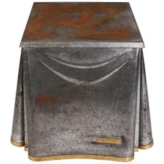 Heavily Patinated John Dickinson Galvanized Steel Occasional Table