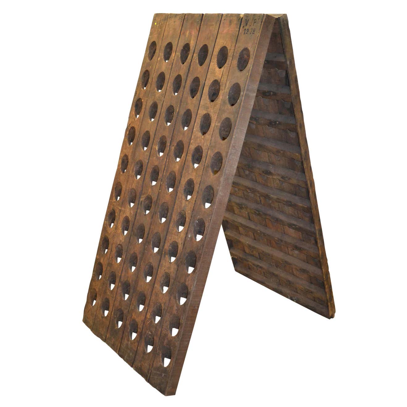 French Oak Champagne Rack, Holds 120 Bottles at 1stDibs