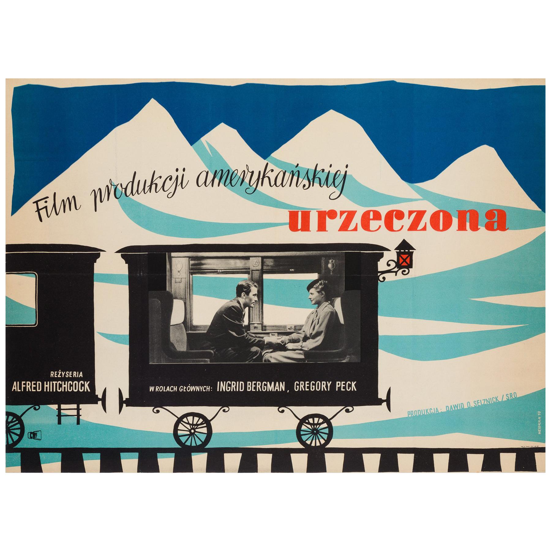 Spellbound Original Polish Film Poster, Andrzej Heidrich, 1959