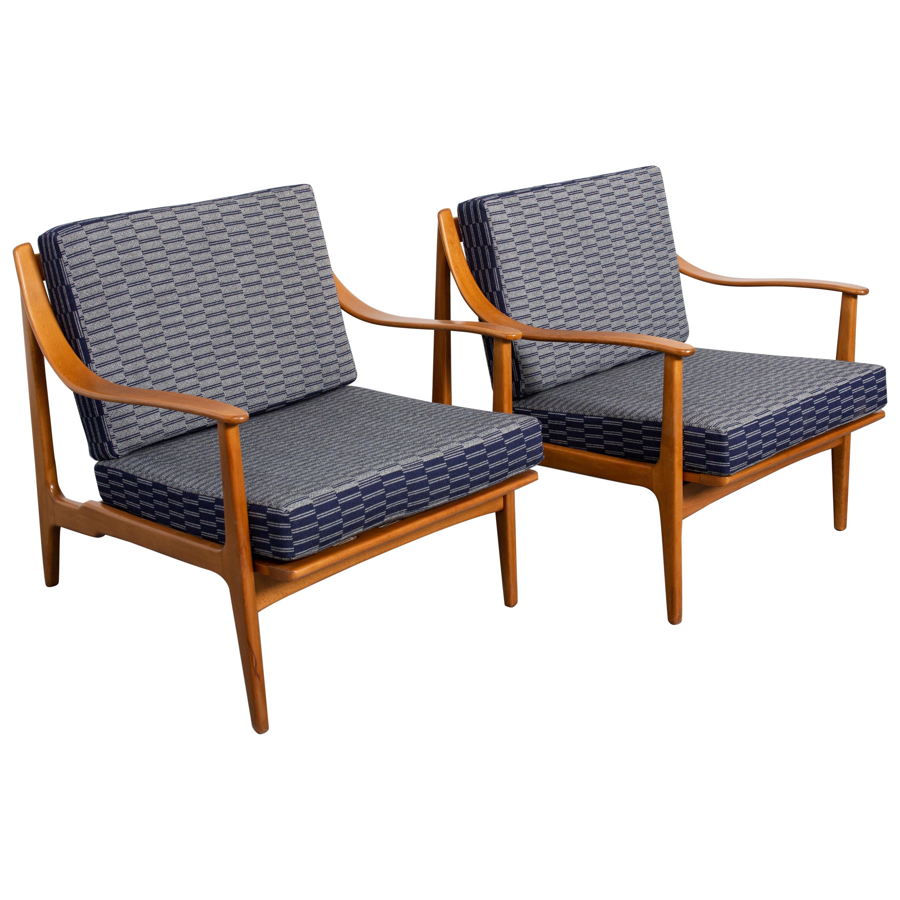 Pair of Mid-Century Modern Danish Lounge Chairs