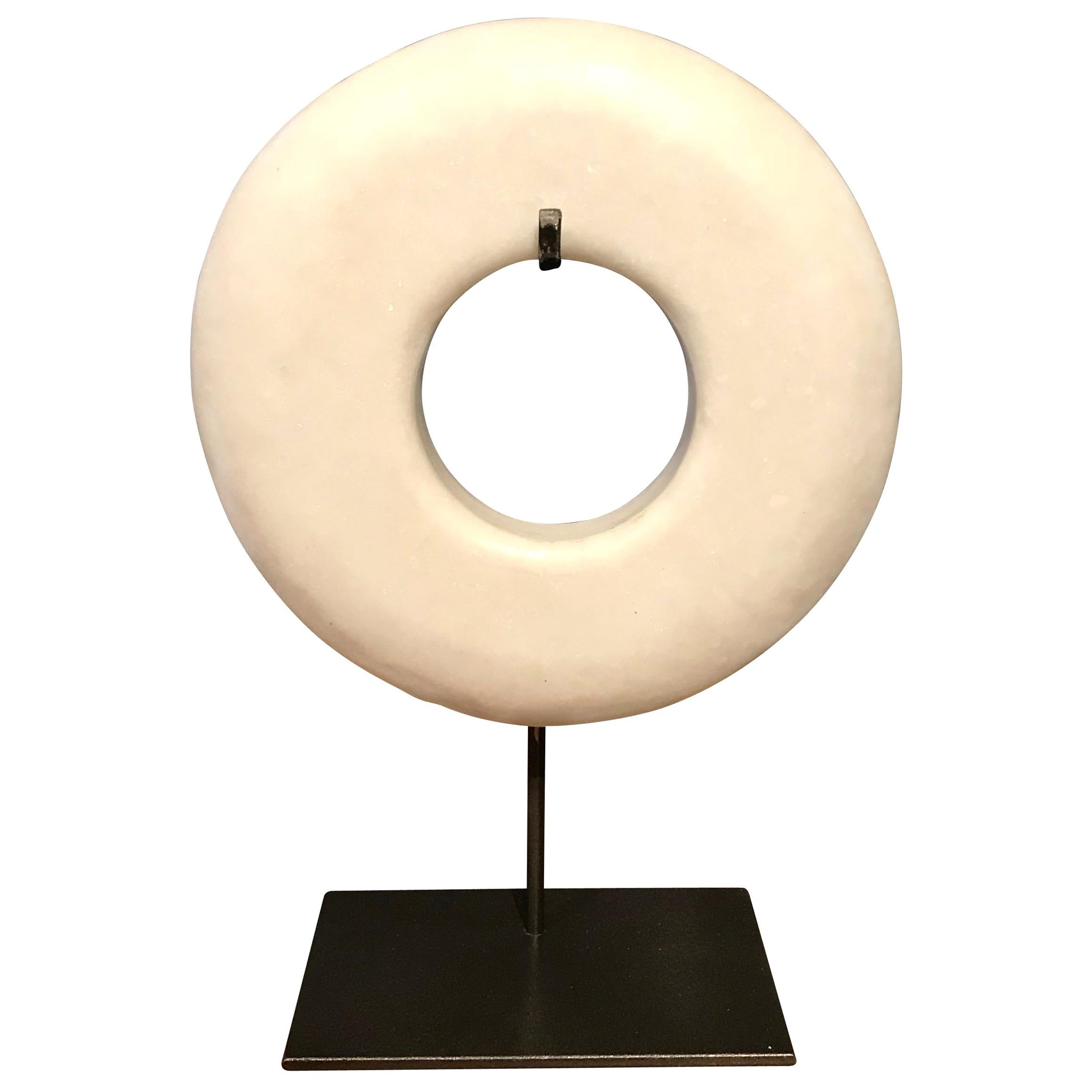 Thick White Ring Sculpture, China, Contemporary