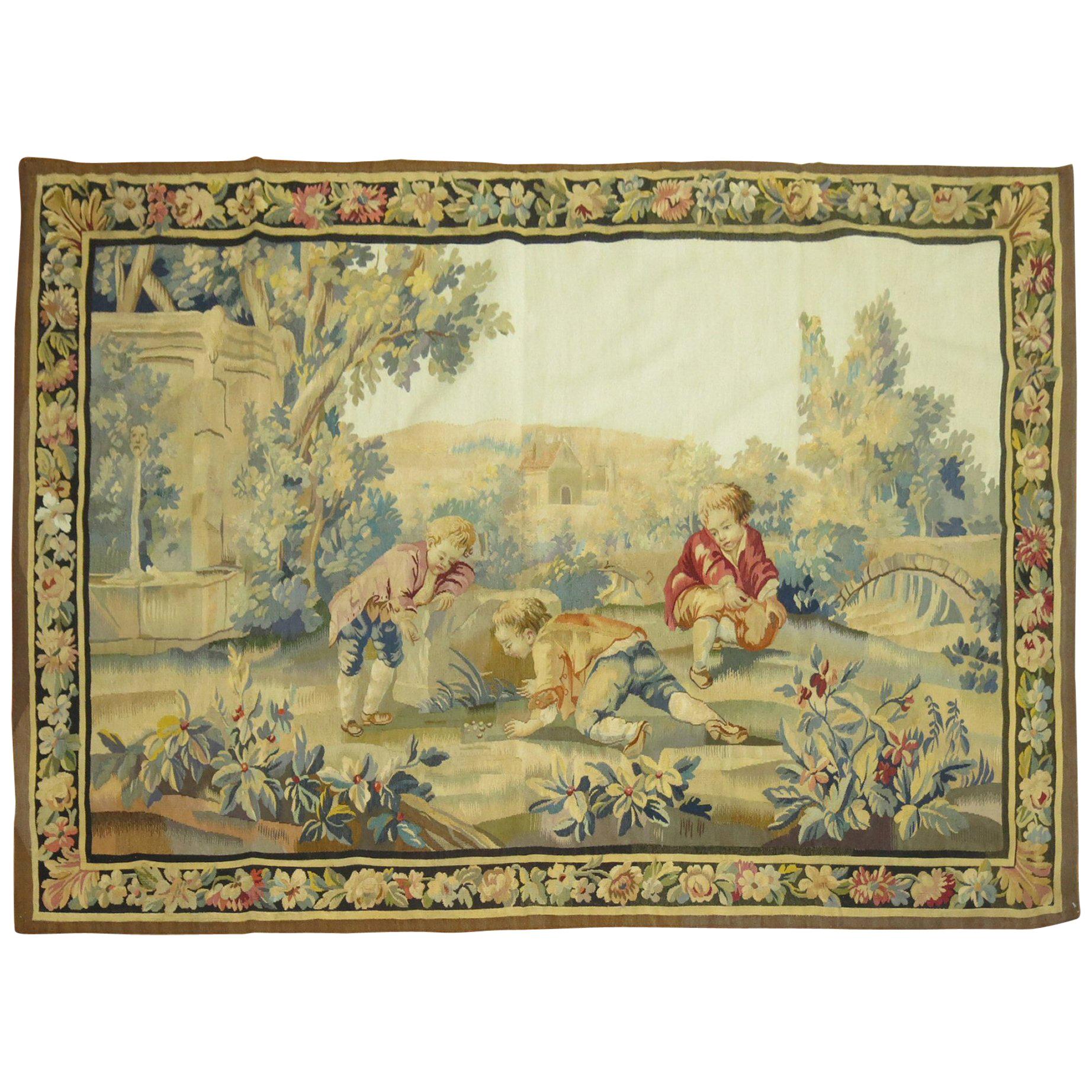 20th Century European Horizontal Tapestry For Sale