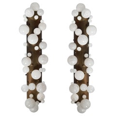 Bubble Rock Crystal Sconces by Phoenix