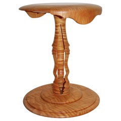 "Table Melt" Hand Carved Side Table by Peter Exton, 1996