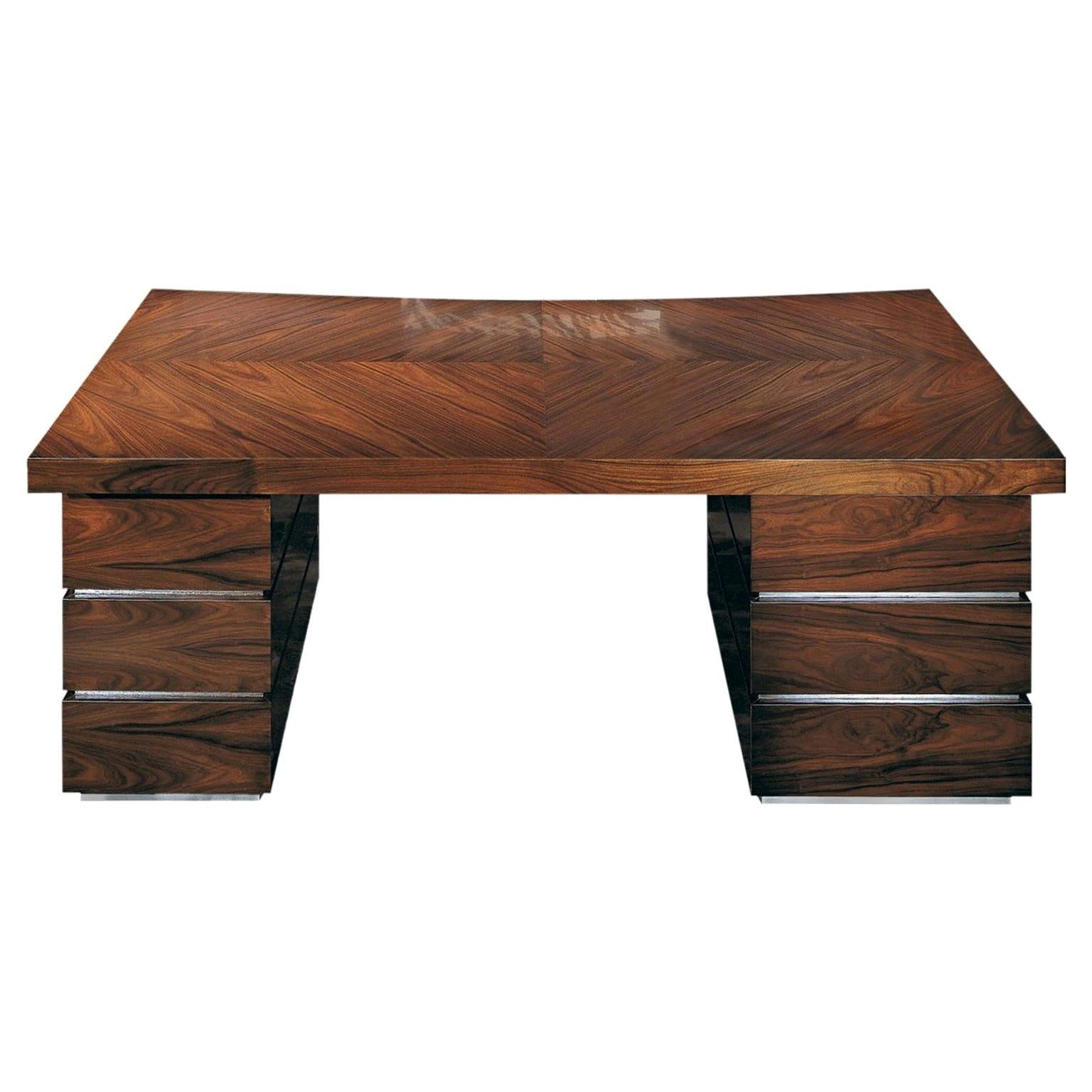 Giorgio Collection Brazilian Rosewood Desk in Satin Finish For Sale