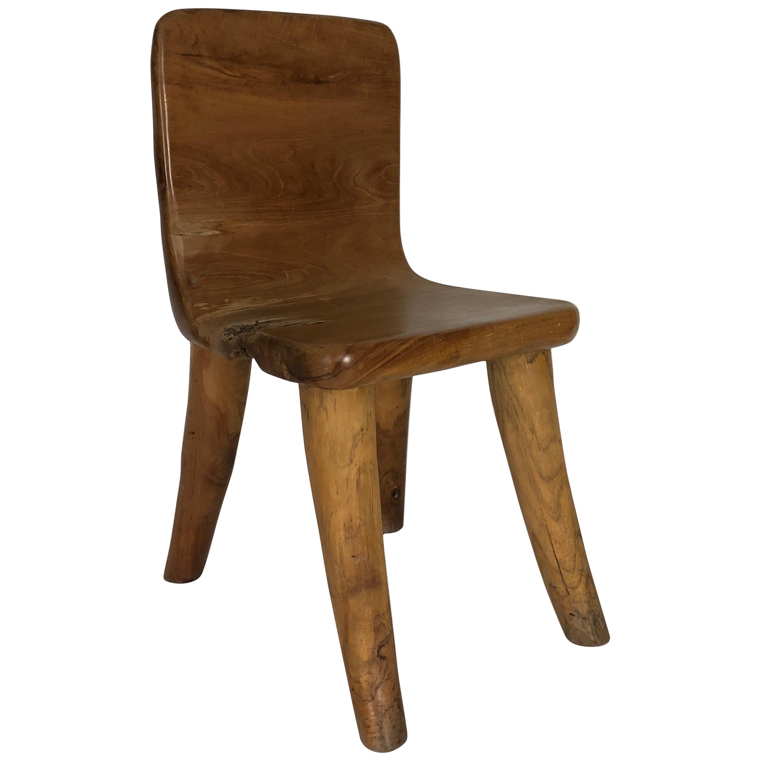 Unique Carved Teak Chair #1