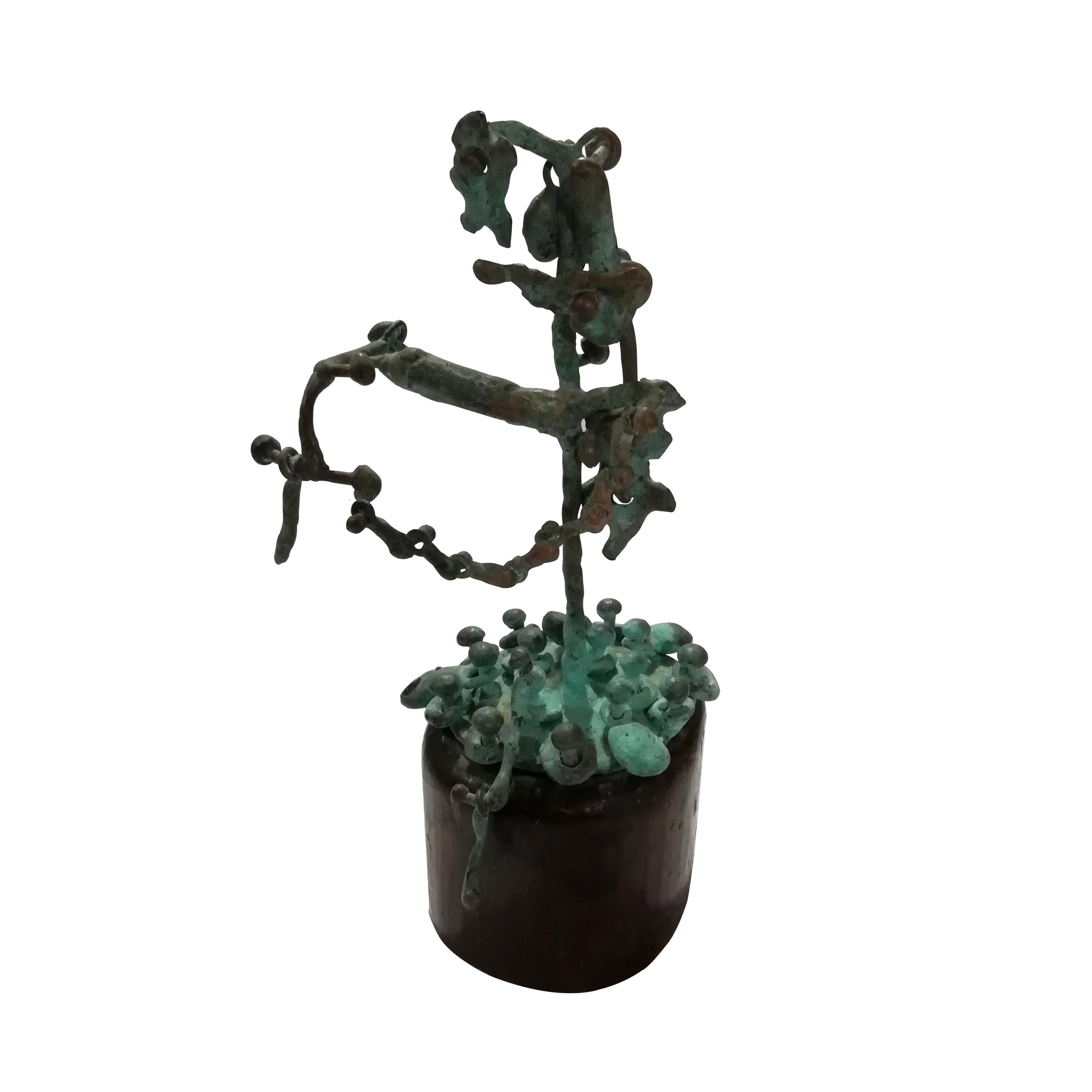 Pal Kepenyes, Tree, Brutalist Kinetic Bronze Sculpture
