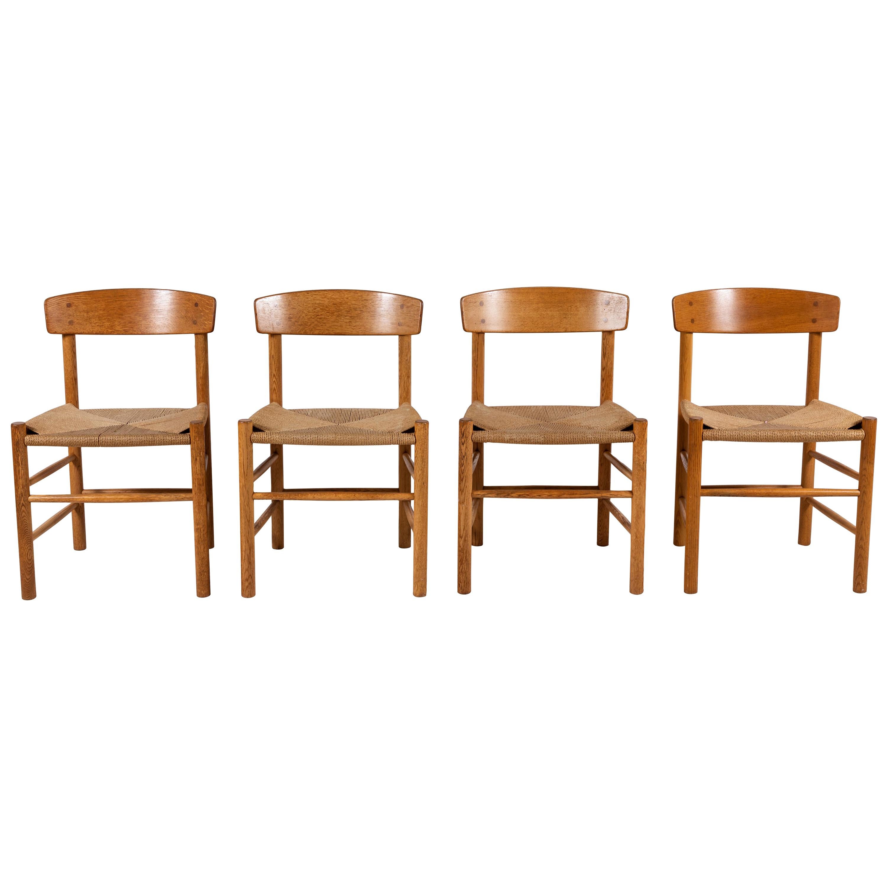 Set of Four Børge Mogensen Dining Chairs