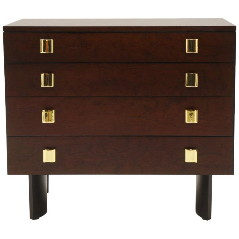 Eliel Saarinen Four Drawer Cabinet Dresser Dark Stained Birch