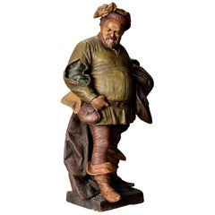 Late 19th Century Terracotta Figure of ‘Falstaff’ by Friedrich Goldscheider