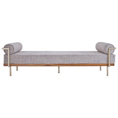 Bespoke Double Daybed Reclaimed Hardwood & Solid Brass by P. Tendercool (Indoor)