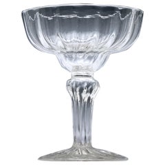 Antique 18th Century Pedestal Stem Champagne Glass, circa 1750