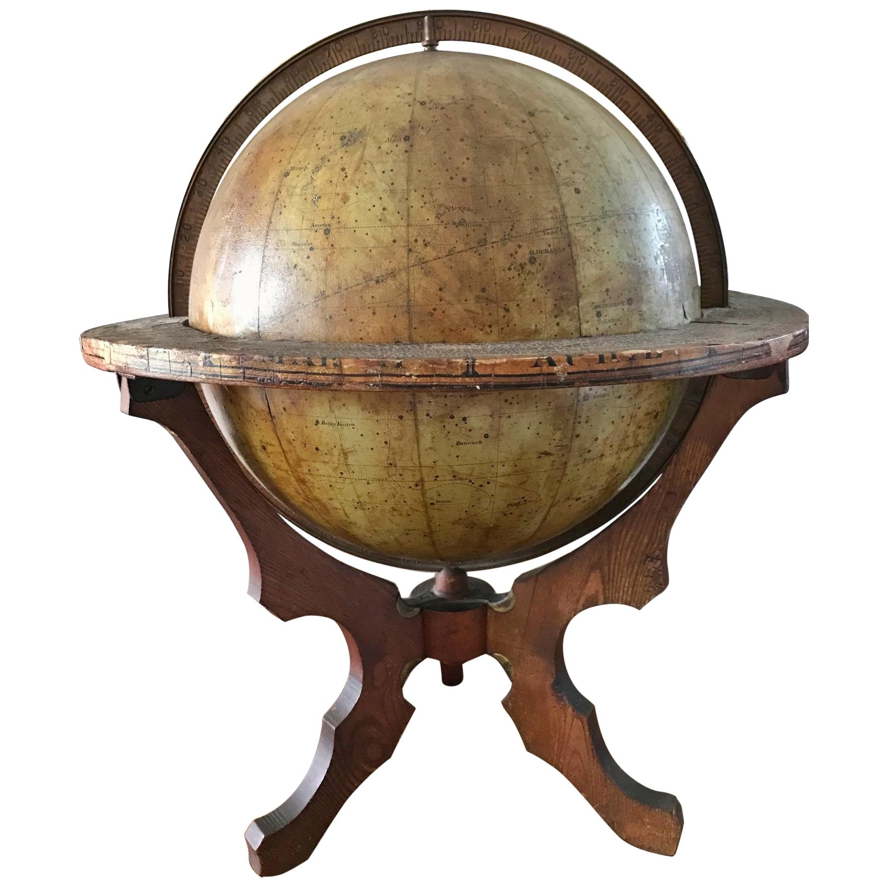 H. Schedler's Celestial Globe ‘12 Inches Diameter’, Patented November 1868 For Sale