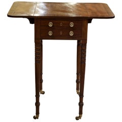 Used A Fine Mahogany and Crossbanded dropleaf Worktable c1810