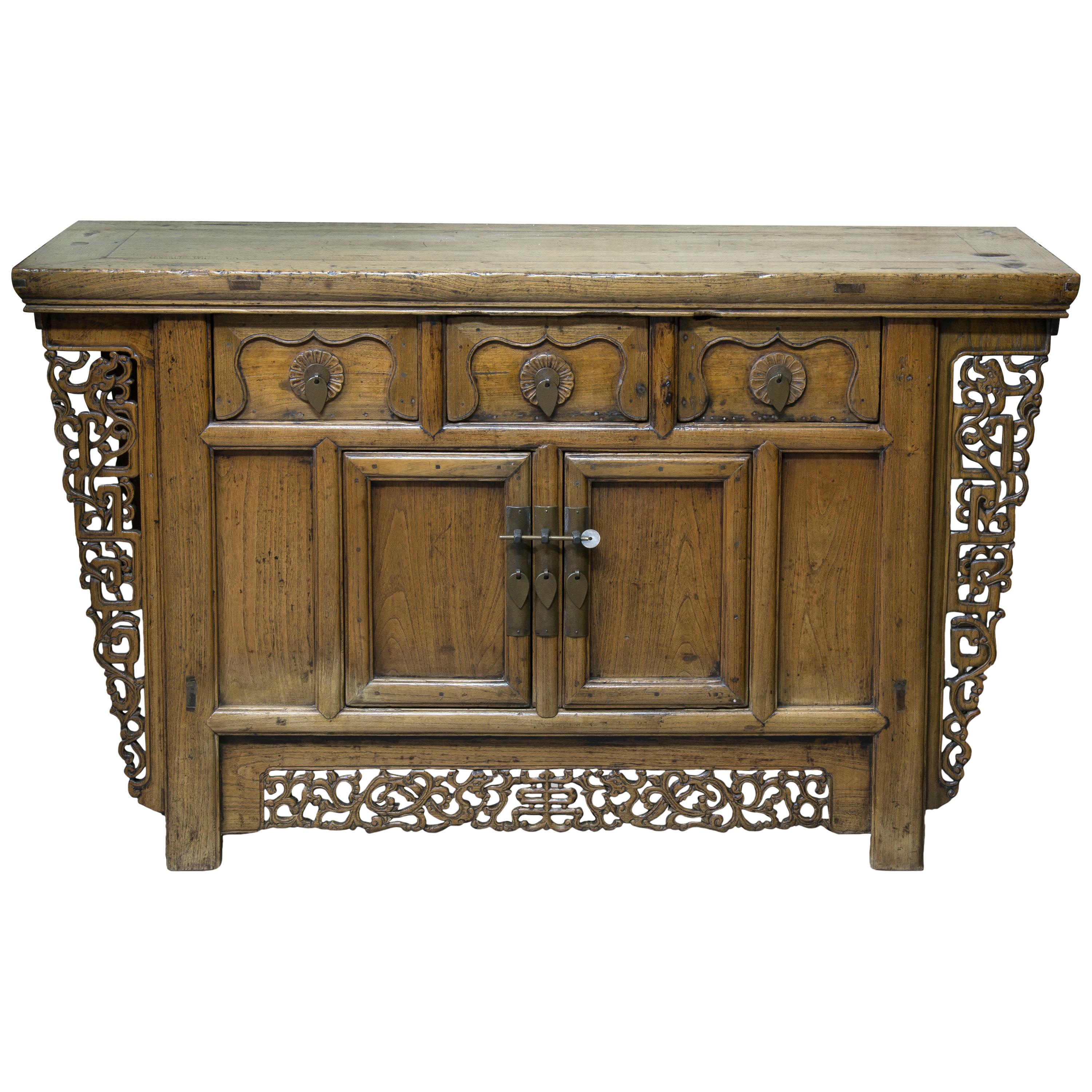 Oriental Commode, Wood, Metal, circa Early 20th Century