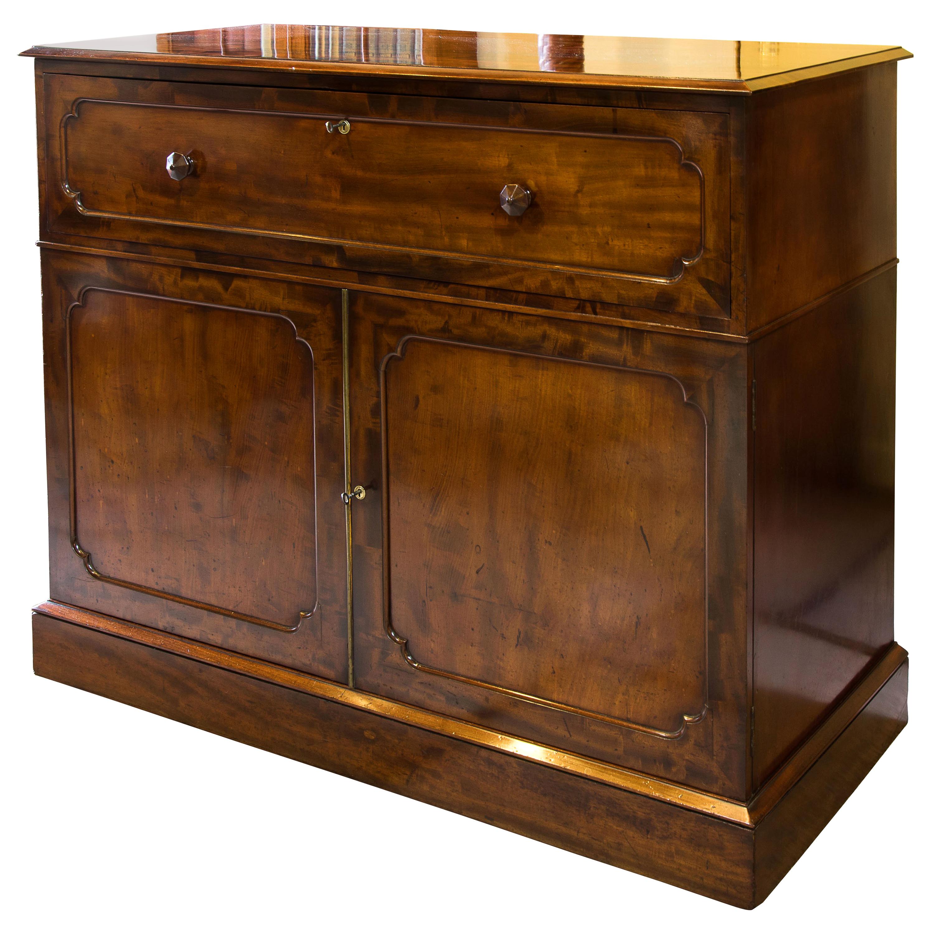  19thc mahogany secretaire untouched condition c1885 For Sale