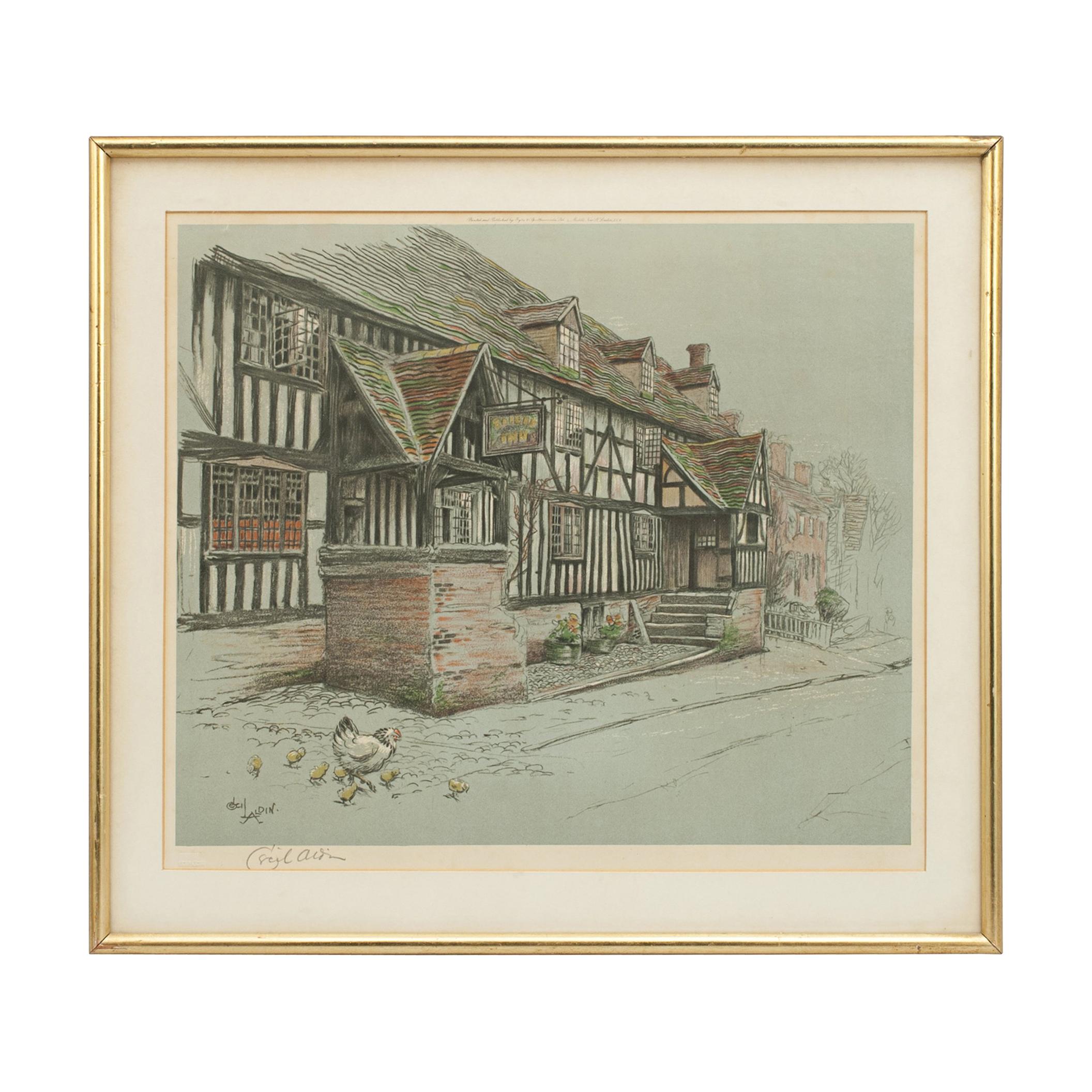 Old English Inns by Cecil Aldin, the Talbot Inn, Signed in Pencil, circa 1921