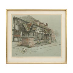 Antique Old English Inns by Cecil Aldin, the Talbot Inn, Signed in Pencil, circa 1921