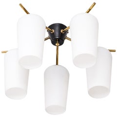 Mid-Century Modern Flush Mount Light Fixture by Itsu, Finland, 1950s