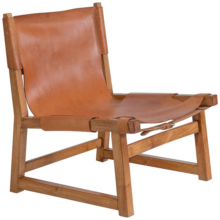 Paco Muñoz 'Riaza' Hunting Chair in Walnut and Leather
