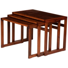 Set of 3 Danish Rosewood Nesting Tables by Vildbjerg Mobelfabrik