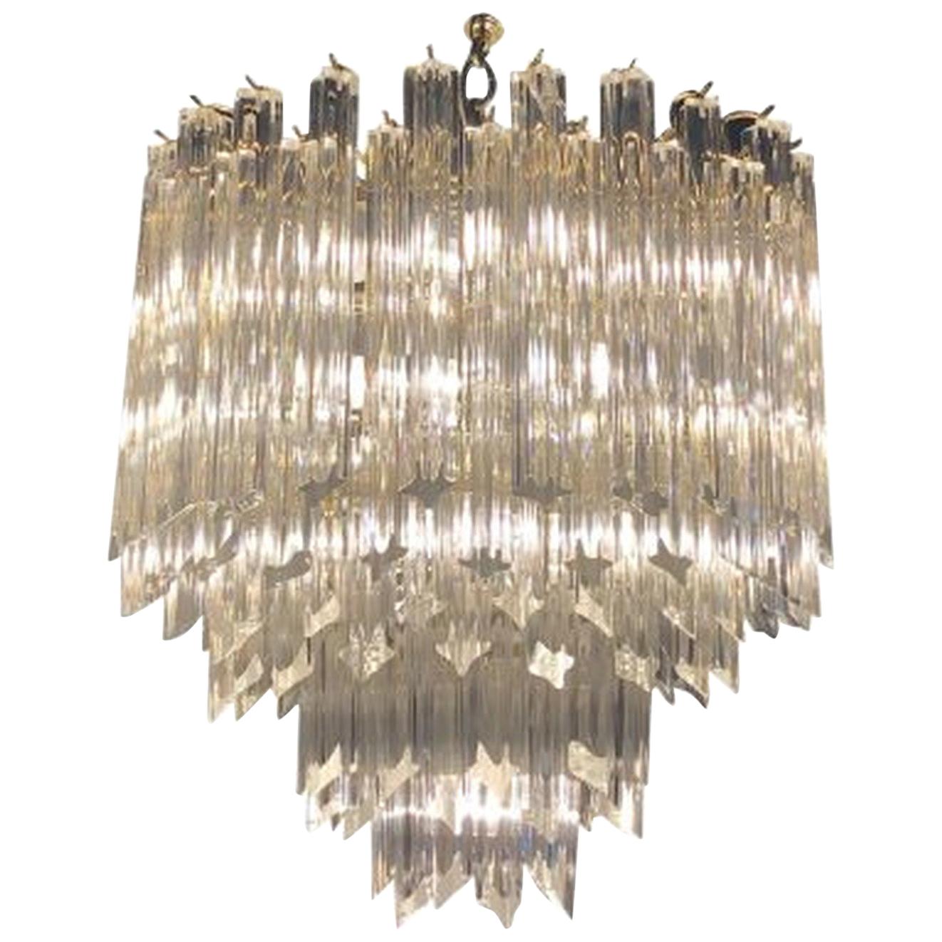 20th Century Glass Tiered Chandelier by Paolo Venini