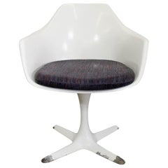 Mid-Century Modern Saarinen-Style Burke Tulip Arm Dining Chair