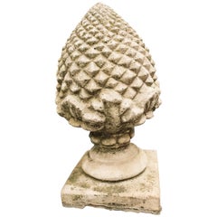 Midcentury Pineaple Stone Italian Sculpture, 1970