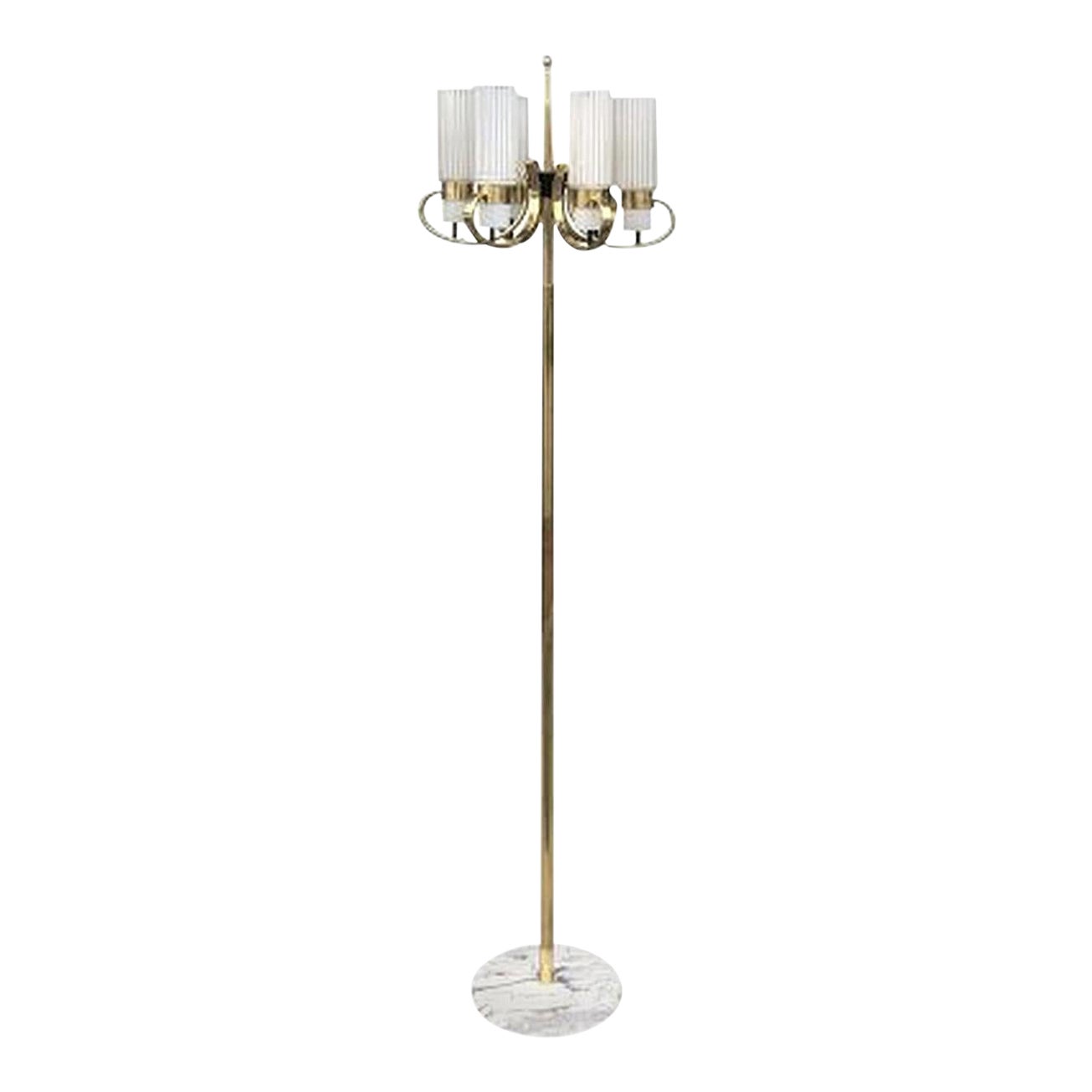 20th Century Italian Marble Floor Lamp - Vintage Light Attributed to Stilnovo