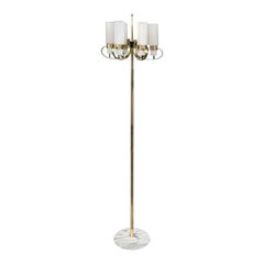 20th Century Italian Marble Floor Lamp - Retro Light Attributed to Stilnovo