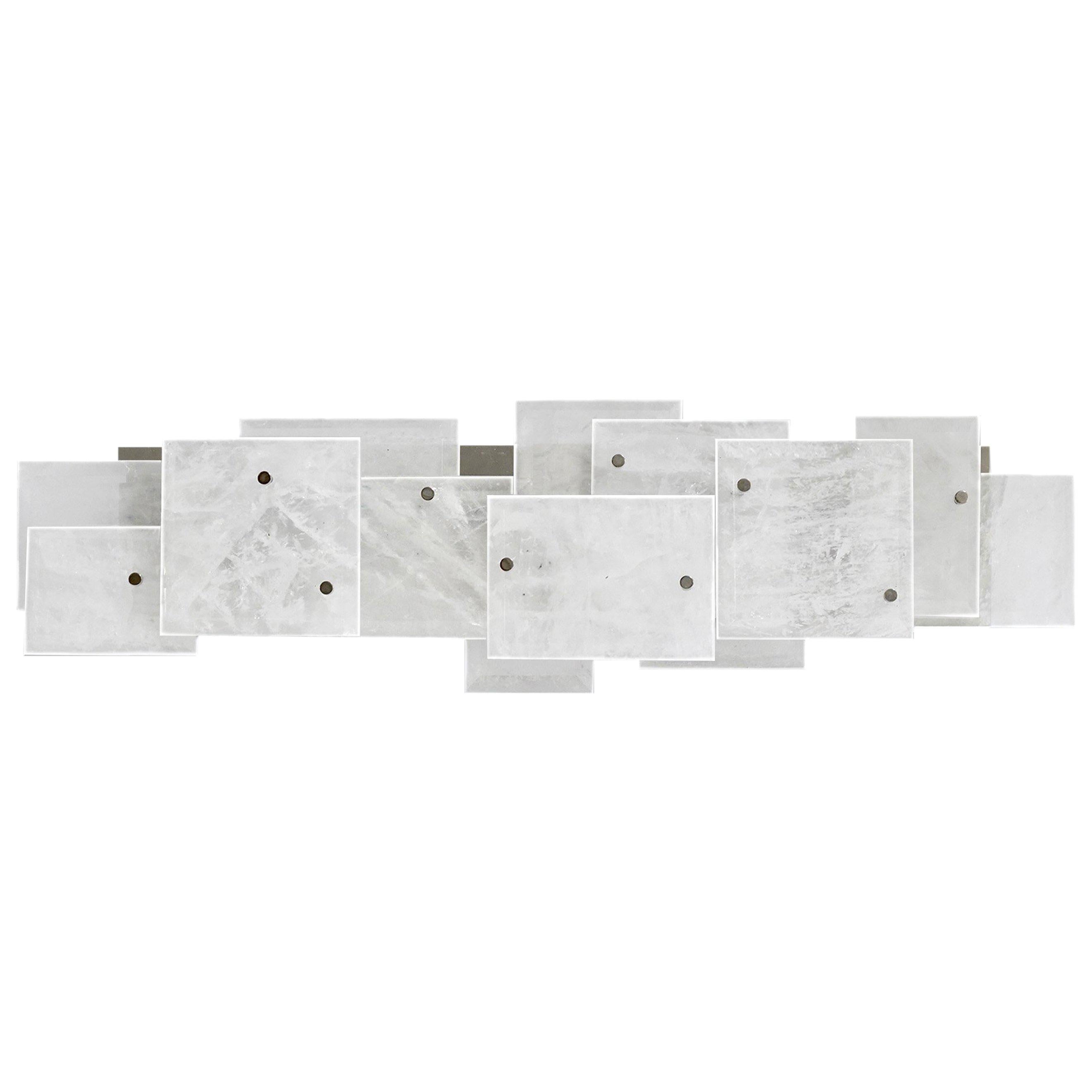 CPS 25 Horizontal Rock Crystal Quartz Sconce by Phoenix