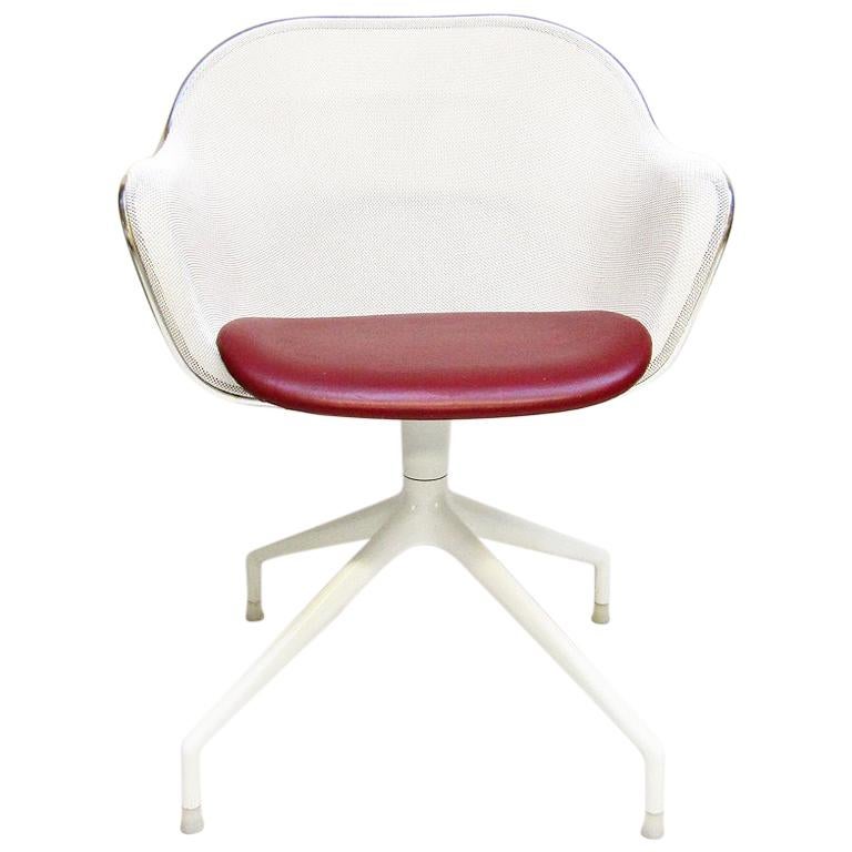 1980s Italian Iuta Swivel Chair by Antonio Citterio for B&B Italia